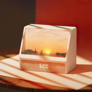 Wekker met licht - tafelmodel - wit