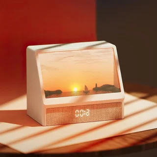 Wekker met licht - wit