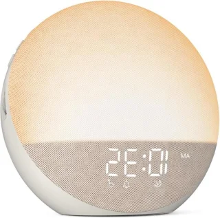 Wekker met licht, wit