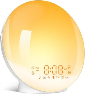 Wekker met licht - wit