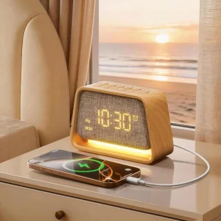 Wekker met nachtlamp