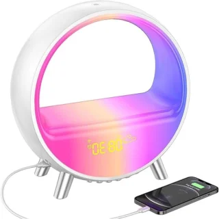 Wekker met sfeerlamp en nachtlampje, app-gestuurd, wit