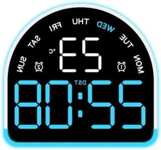Wekker Nachtlamp Klok 10,5 cm Blauw