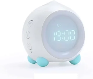 Wekker nachtlampje digitaal wit