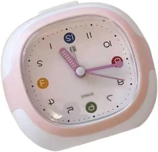 Wekker Nachtlampje - Tafeldecoratie Klok, Roze, 10x4x10 cm
