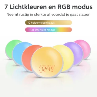 Wekker Wake Up Light Wekkerradio digitaal met USB en dubbel alarm