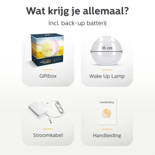 Wekker Wake Up Light Wekkerradio digitaal met USB en dubbel alarm