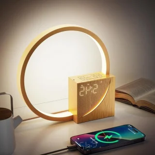 Wekkerlamp 25.5 cm bruin review