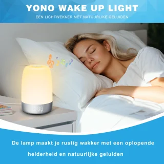 YONO Wake Up Light digitale lichtwekker zilver