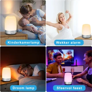 YONO Wake Up Light digitale lichtwekker zilver