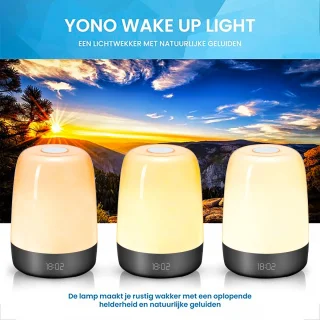 YONO Wake Up Light digitale wekker zwart