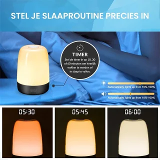 YONO Wake Up Light digitale wekker zwart