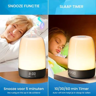 YONO Wake Up Light digitale wekker zwart