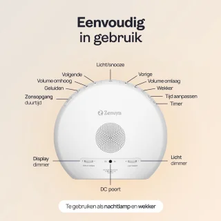 Zenvira Wake Up Light Digitale Wekker