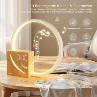 Zonsopgangwekker Touchtafellamp USB Oplaadpoort