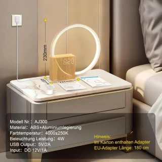 Zonsopgangwekker Touchtafellamp USB Oplaadpoort