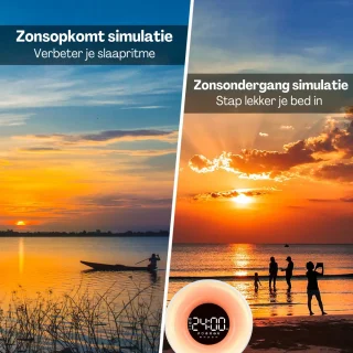 Zybra Premium Wake Up Light digitale wekker