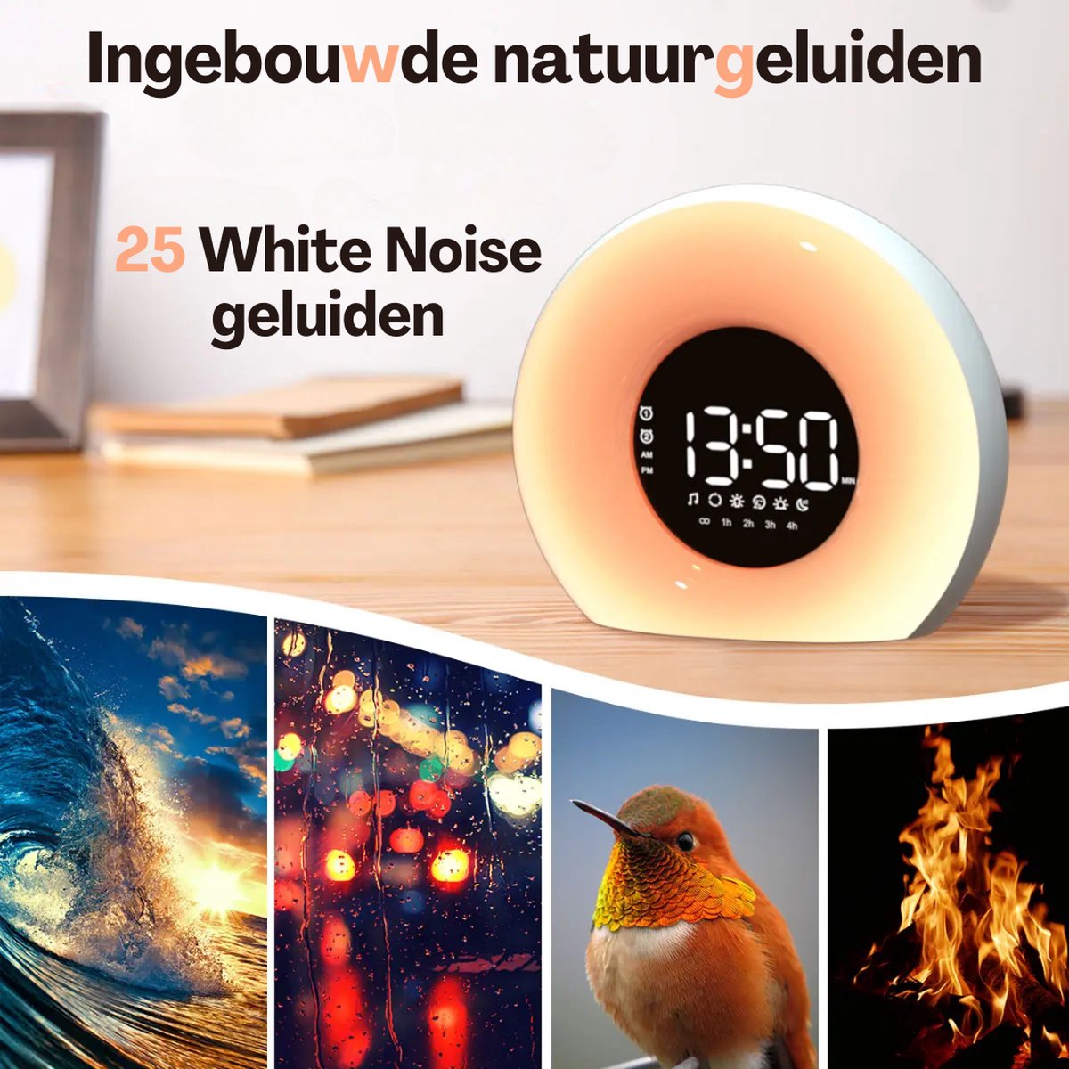 Zybra Premium Wake Up Light digitale wekker
