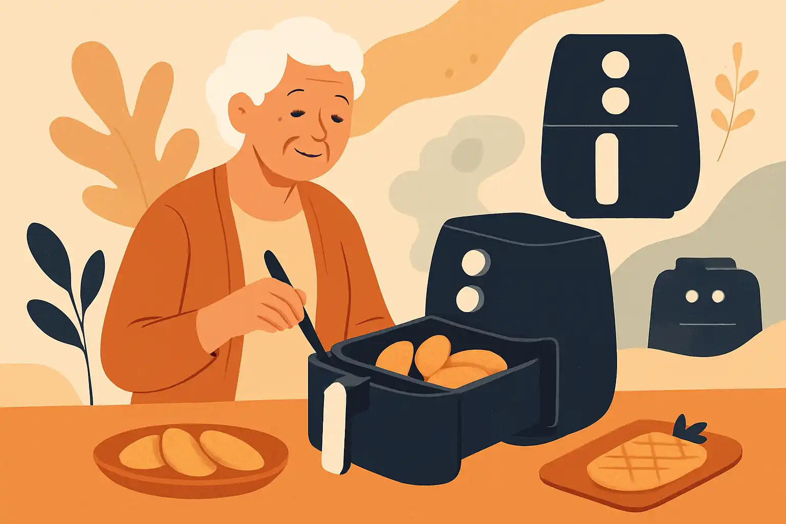 Airfryer voor senioren: veilige, eenvoudige recepten en modellen die het leven vergemakkelijken