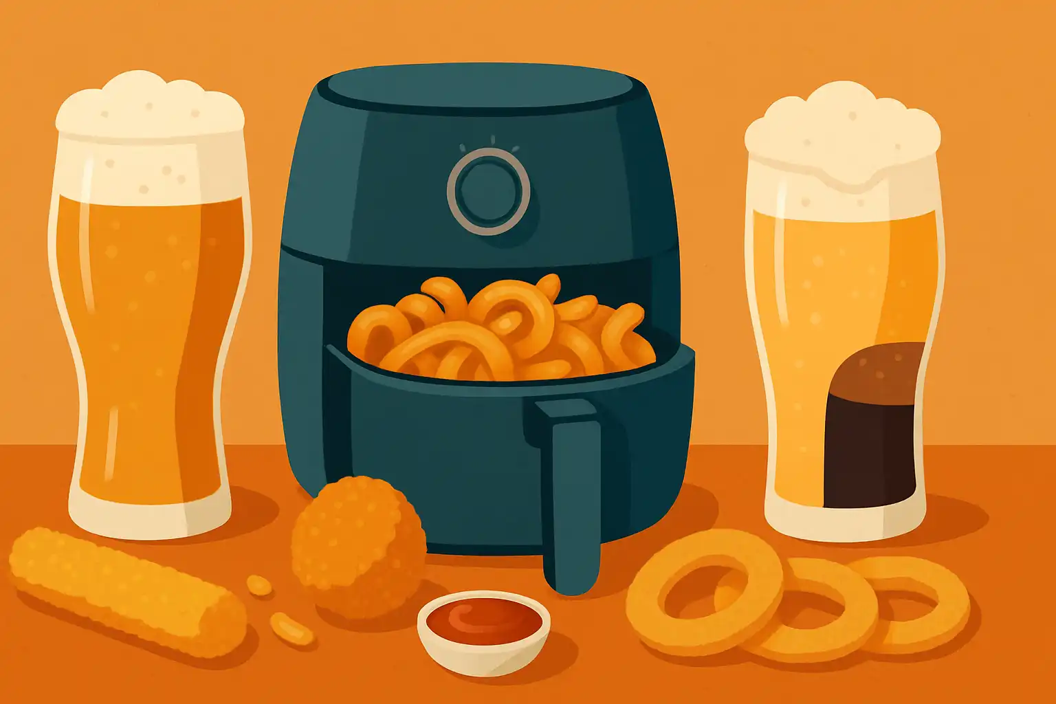 Bier en airfryer: welke knapperige snacks passen bij jouw IPA, pils en stout?