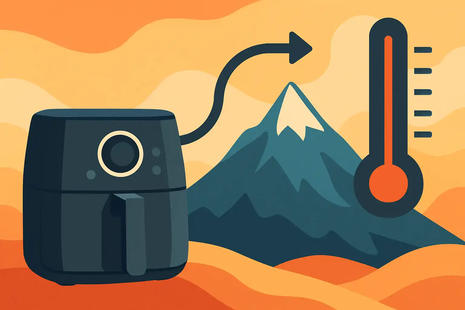 Koken met de airfryer op grote hoogte: zo pas je tijden en temperaturen aan