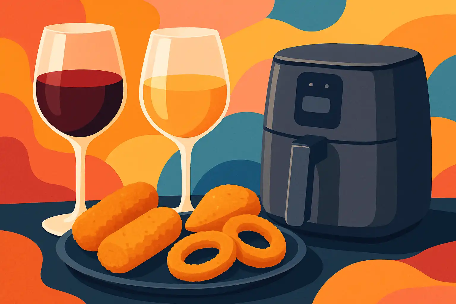 Wijn en airfryer: welke snacks passen bij welk glas?