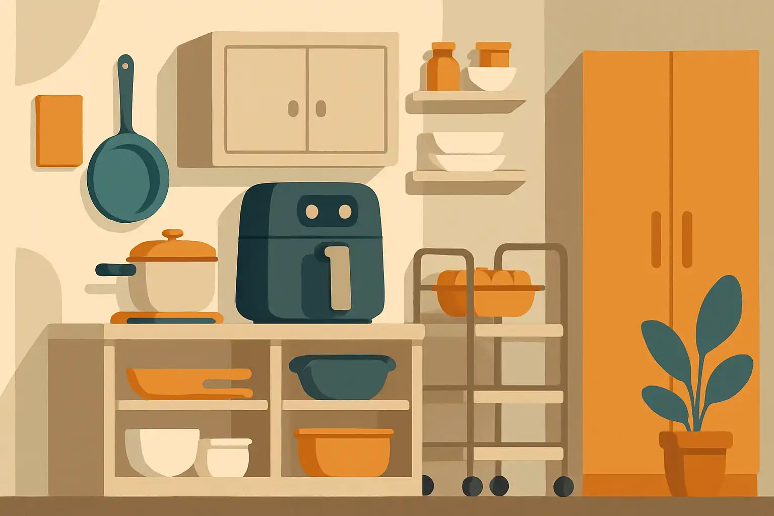 Zo creëer je een complete airfryer-keuken in een kleine studio: ruimtebesparende indelingen en opberghacks