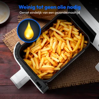 MEDION P20 XXL Heteluchtfriteuse met dubbele kamer (8,7 L, Airfryer, 2.600 W, 10 automatische programma’s, 2 lades, kijkvenster, Dual Cook & Sync Finish) mat