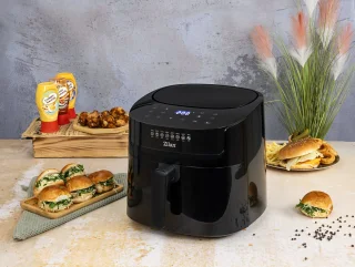 Airfryer XXL – 6,5 Liter – 1800 W – Touchscreen – 40–200°C – Automatische Programma’s – Uitneembare Mand – Zwart