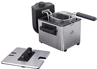 Compacte roestvrijstalen friteuse 1,5 liter met temperatuurregelaar