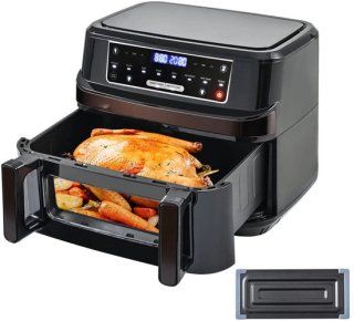 WNHB® Airfryer Heteluchtfriteuse - Enkel of Dubbele Kamer - Touchscreen - 8 Programma’s - Met Kijkvenster review