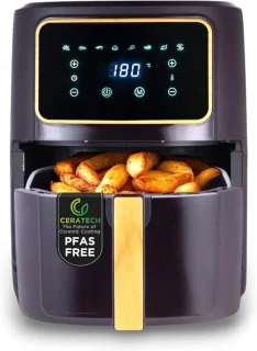 Krachtige Heteluchtfriteuse 6,9 L met 8 Kookprogramma's en Keramische Coating