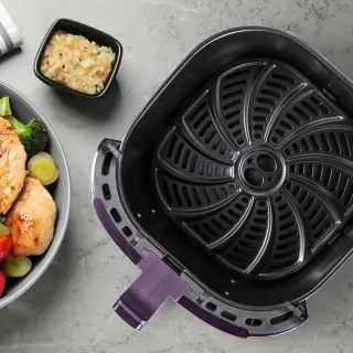 Krachtige Heteluchtfriteuse 6,9 L met 8 Kookprogramma's en Keramische Coating