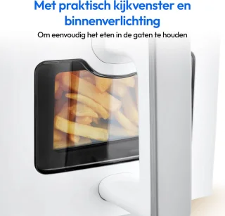 XXL Heteluchtfriteuse met Dubbele Kamer en 9 Automatische Programma's