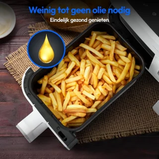 XXL Heteluchtfriteuse met Dubbele Kamer en 9 Automatische Programma's