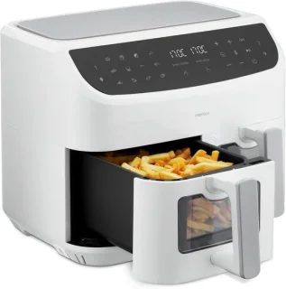 XXL Heteluchtfriteuse met Dubbele Kamer en 9 Automatische Programma's
