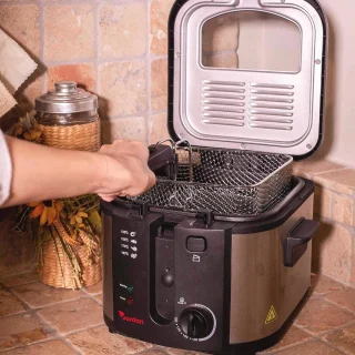Elektrische Friteuse 1600W met Koolstoffilter en Uitneembare Mand - 3L Capaciteit