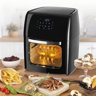 Digitale XL heteluchtfriteuse 12 liter - Vetarm en Zacht Koken met 9 Programma's