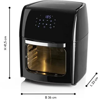 Digitale XL heteluchtfriteuse 12 liter - Vetarm en Zacht Koken met 9 Programma's