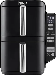 Verticale Friteuse met Dubbele Lades en 6 Kookfuncties, 7,6 Liter Inhoud, Energiesparend Design