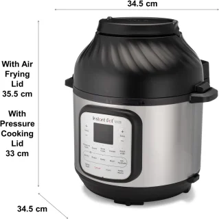 5,7 l Elektrische Multikoker met Airfryer - 11-in-1 Snelkookpan, Slowcooker, Stoompan en Grill