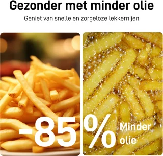 Digitale Airfryer XXL 9L Sinaopus 8005A -1800W Heteluchtfriteuse - Kleurendisplay - 12 Voorgeprogrammeerde Functies - Slimme Tijd & Temperatuurregeling - Capaciteit voor 5 Personen