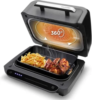 Multifunctionele Grill en Luchtkoeler, 4L, 1700W voor Gezond Koken