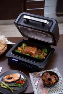Multifunctionele Grill en Luchtkoeler, 4L, 1700W voor Gezond Koken