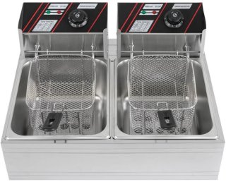 Dubbele professionele friteuse: kracht en capaciteit voor thuis en horeca