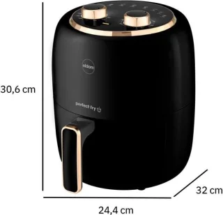 Vetarme Airfryer 3,5L - Gezond Koken - Energiezuinig 1300W