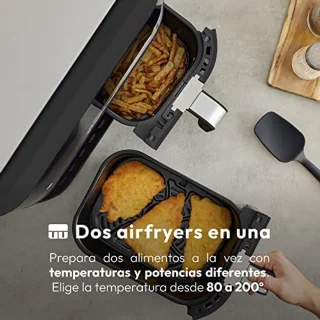 900W Hot Air Fryer 9L met LED Touch Screen en 11 functies | Dubbele friteuse