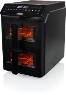 Heteluchtfriteuse - 182490 - 3000W - Stack Airfryer 11,2L - 11 Bakprogramma's - PFAS-Vrij - Dubbele gestapelde lades - Dubbele Airfryer