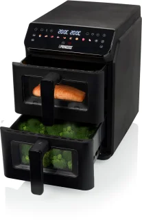 Heteluchtfriteuse - 182490 - 3000W - Stack Airfryer 11,2L - 11 Bakprogramma's - PFAS-Vrij - Dubbele gestapelde lades - Dubbele Airfryer