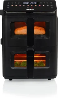 Heteluchtfriteuse - 182490 - 3000W - Stack Airfryer 11,2L - 11 Bakprogramma's - PFAS-Vrij - Dubbele gestapelde lades - Dubbele Airfryer
